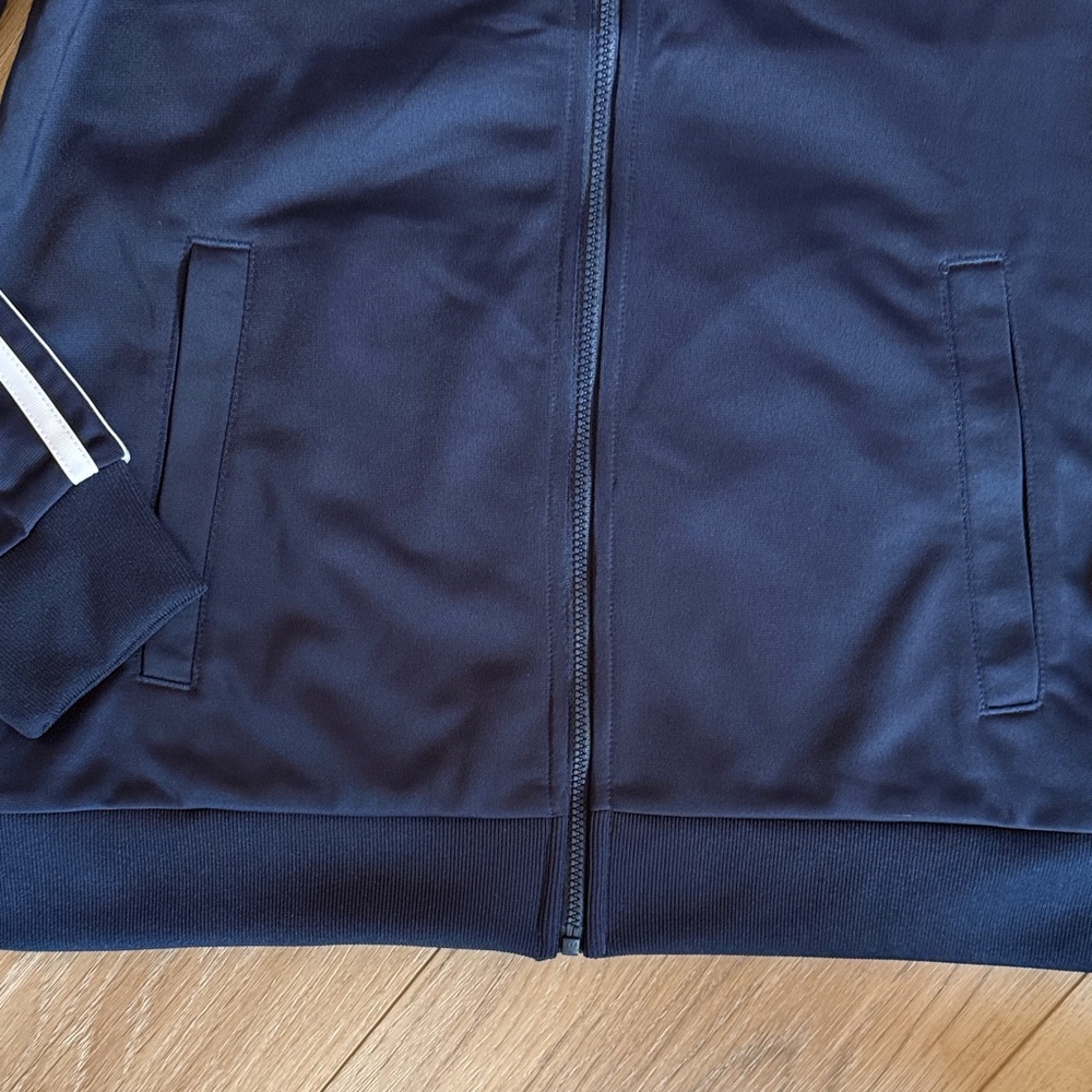 adidas Navy Blue Kids full zip track jacket - Picture 5 of 7